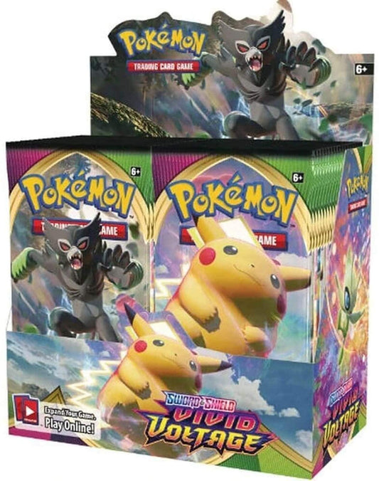 Pokémon TCG Sword & Shield VIVID VOLTAGE Booster Box Pikachu NEW/Factory Sealed.
