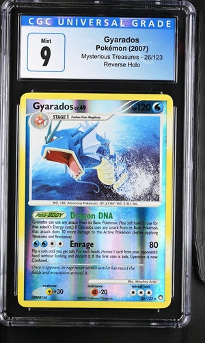VortexRelic — Gyarados 2007 Pokemon Mysterious Treasures reverse holo 26/123 CGC 9 – Official Pokemon TCG Product by VortexRelic
