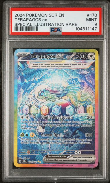 VortexRelic — Terapagos 2024 Pokemon Stellar Crown Special Illustration rare holo 170/142 PSA 9 – Official Pokemon TCG Product by VortexRelic