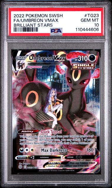 VortexRelic — Umbreon Vmax Pokemon Brilliant Stars Trainer Gallery #TG23/TG30 PSA 10 – Official Pokemon TCG Product by VortexRelic