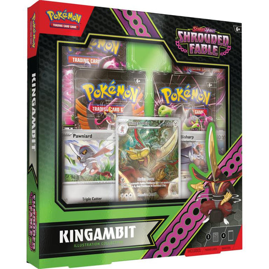VortexRelic — Pokemon Scarlet & Violet Shrouded Fable Kingambit Illustration Collection 6 Box Case – Official Pokemon TCG Product by VortexRelic