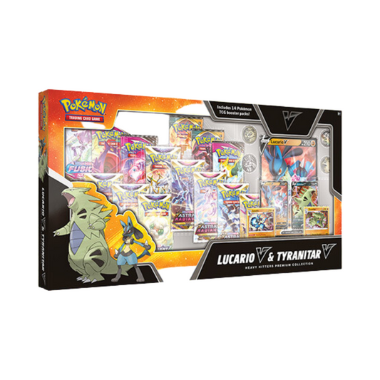 VortexRelic — Pokemon TCG: Heavy Hitters Premium Collection Lucario V & Tyranitar V – Official Pokemon TCG Product by VortexRelic