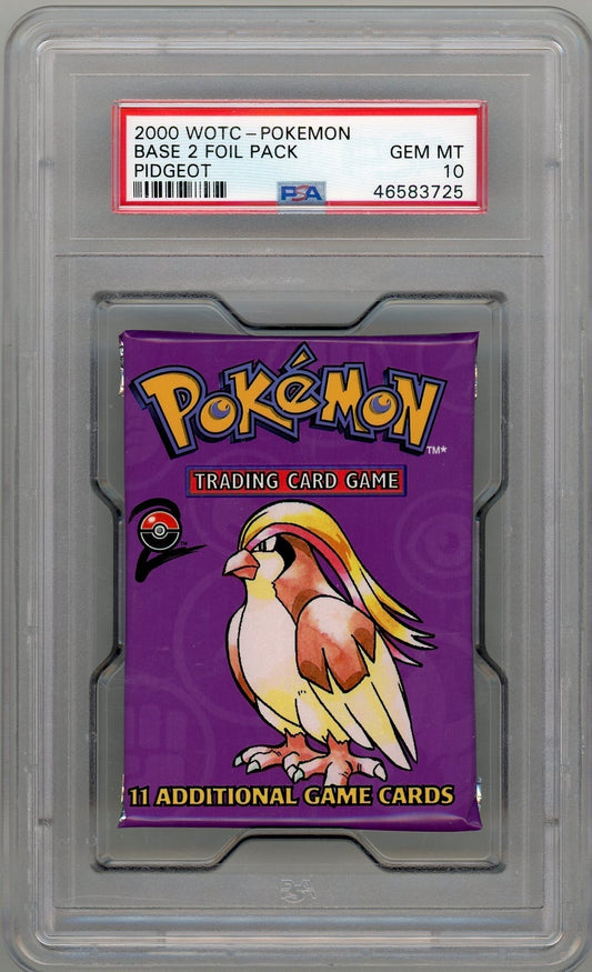 VortexRelic — Pokemon 2000 WOTC Base Set 2 Foil Pack Pidgeot PSA 10 – Official Pokemon TCG Product by VortexRelic