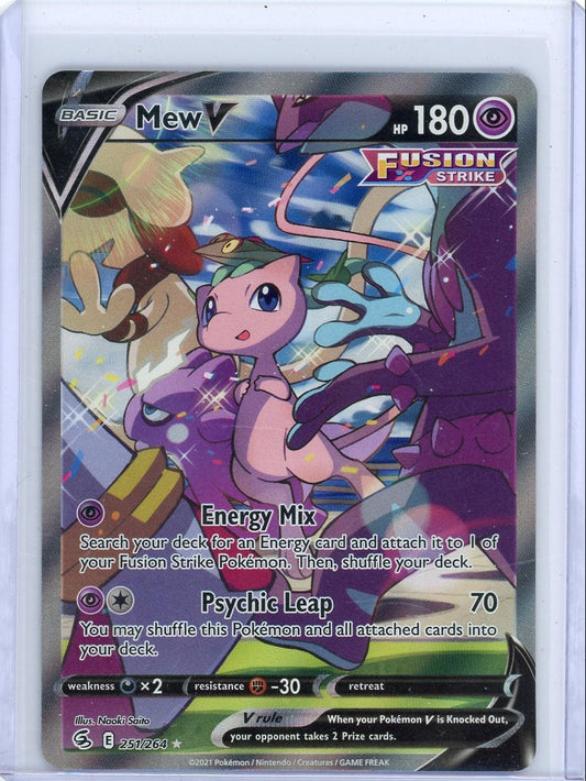 VortexRelic — Mew V 2021 Pokemon Fusion Strike Alternate Full Art #251/264 – Official Pokemon TCG Product by VortexRelic
