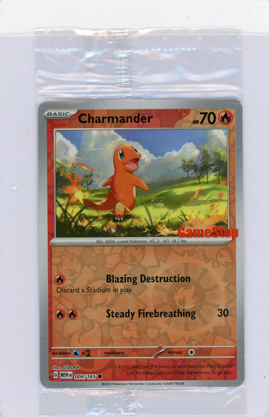 VortexRelic — Charmander Pokemon Reverse Holofoil (GameStop Exclusive) Sealed #006/165 – Official Pokemon TCG Product by VortexRelic