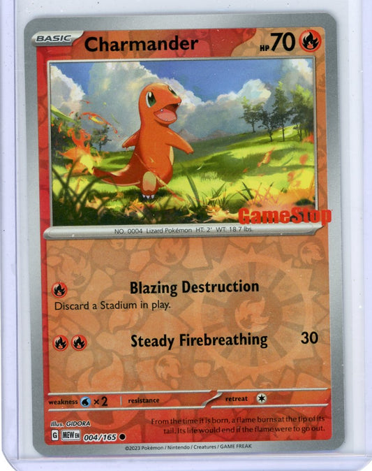 VortexRelic — Charmander Pokemon Reverse Holofoil (GameStop Exclusive) #006/165 – Official Pokemon TCG Product by VortexRelic
