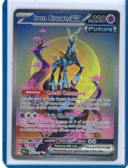 VortexRelic — Iron Crown EX 2024 Pokemon Temporal Forces rare holo 206/162 – Official Pokemon TCG Product by VortexRelic