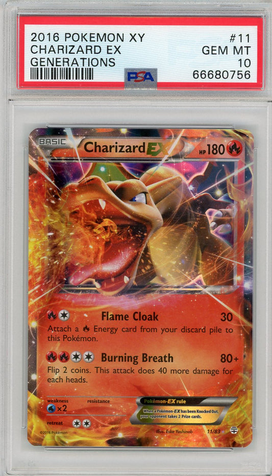 VortexRelic — Charizard EX Pokemon XY Generations #11/83 PSA 10 – Official Pokemon TCG Product by VortexRelic