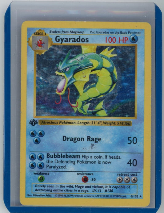 VortexRelic — Gyarados 1999 Pokemon Base Set 1st Edition Holo #6/102 – Official Pokemon TCG Product by VortexRelic