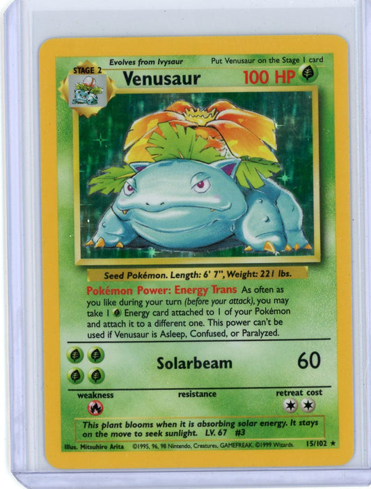 VortexRelic — Venusaur Pokemon Base Set Holo #15/102 – Official Pokemon TCG Product by VortexRelic