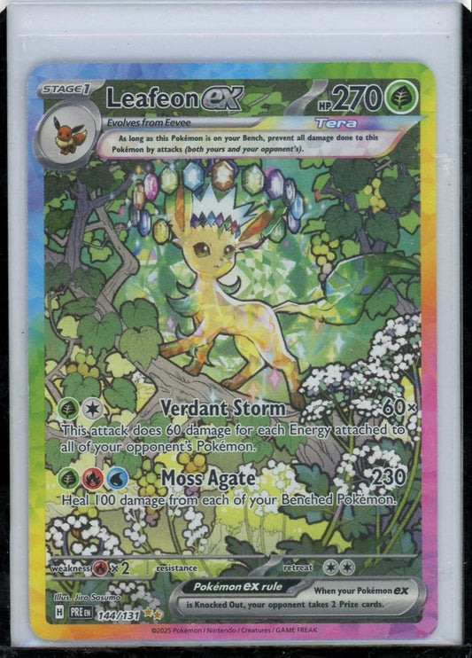 VortexRelic — Leafeon ex Pokemon Prismatic Evolutions Special Illustration Rare #144/131 – Official Pokemon TCG Product by VortexRelic