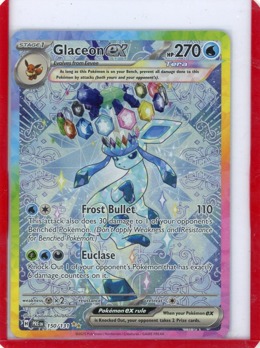 VortexRelic — Glaceon ex Pokemon Prismatic Evolutions Special Illustration Rare #150/131 – Official Pokemon TCG Product by VortexRelic