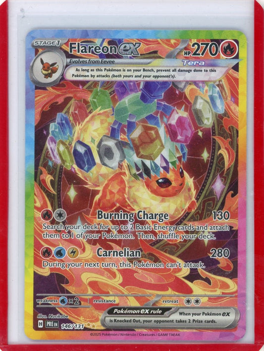 VortexRelic — Flareon ex Pokemon Prismatic Evolutions Special Illustration Rare #146/131 – Official Pokemon TCG Product by VortexRelic