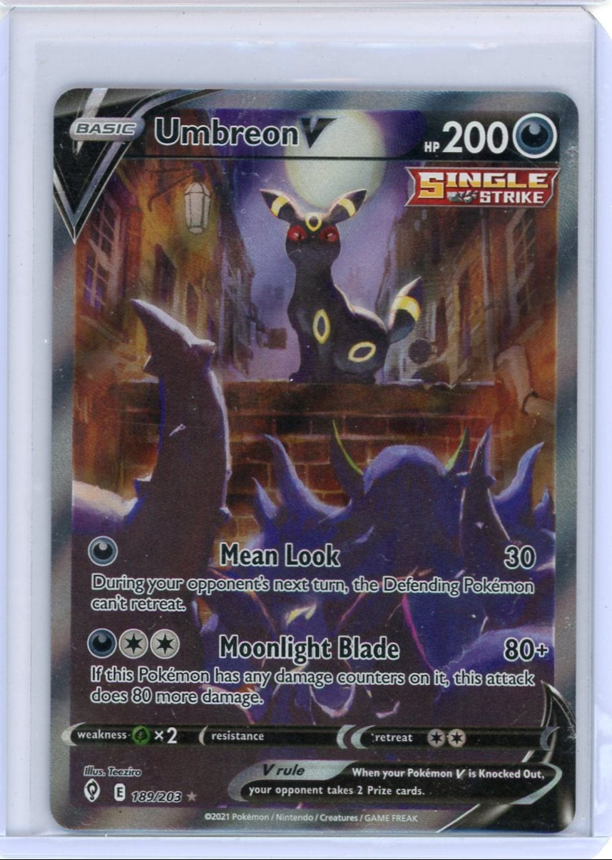 VortexRelic — Umbreon V Pokemon Evolving Skies Alternate Full-Art #189/203 – Official Pokemon TCG Product by VortexRelic