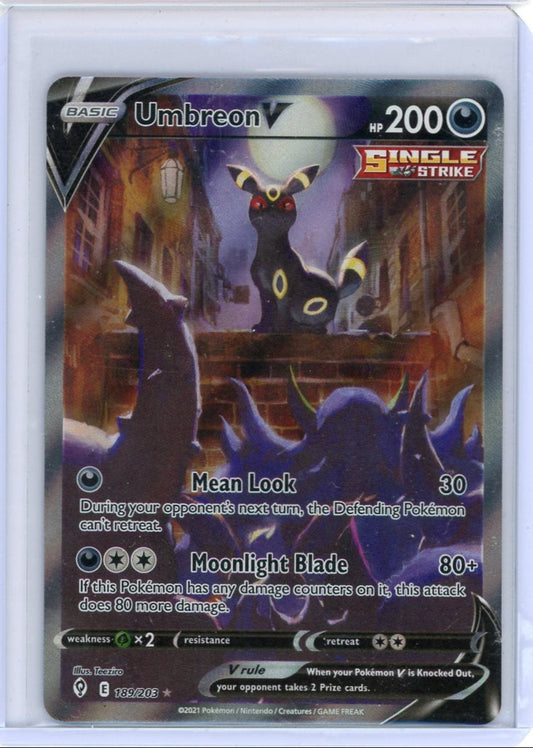 VortexRelic — Umbreon V Pokemon Evolving Skies Alternate Full-Art #189/203 – Official Pokemon TCG Product by VortexRelic