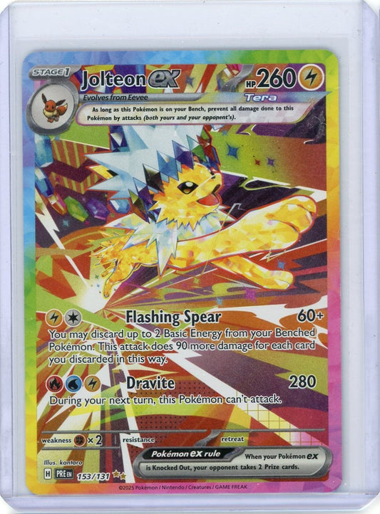 VortexRelic — Jolteon ex Pokemon Prismatic Evolutions Special Illustration Rare #153/131 – Official Pokemon TCG Product by VortexRelic
