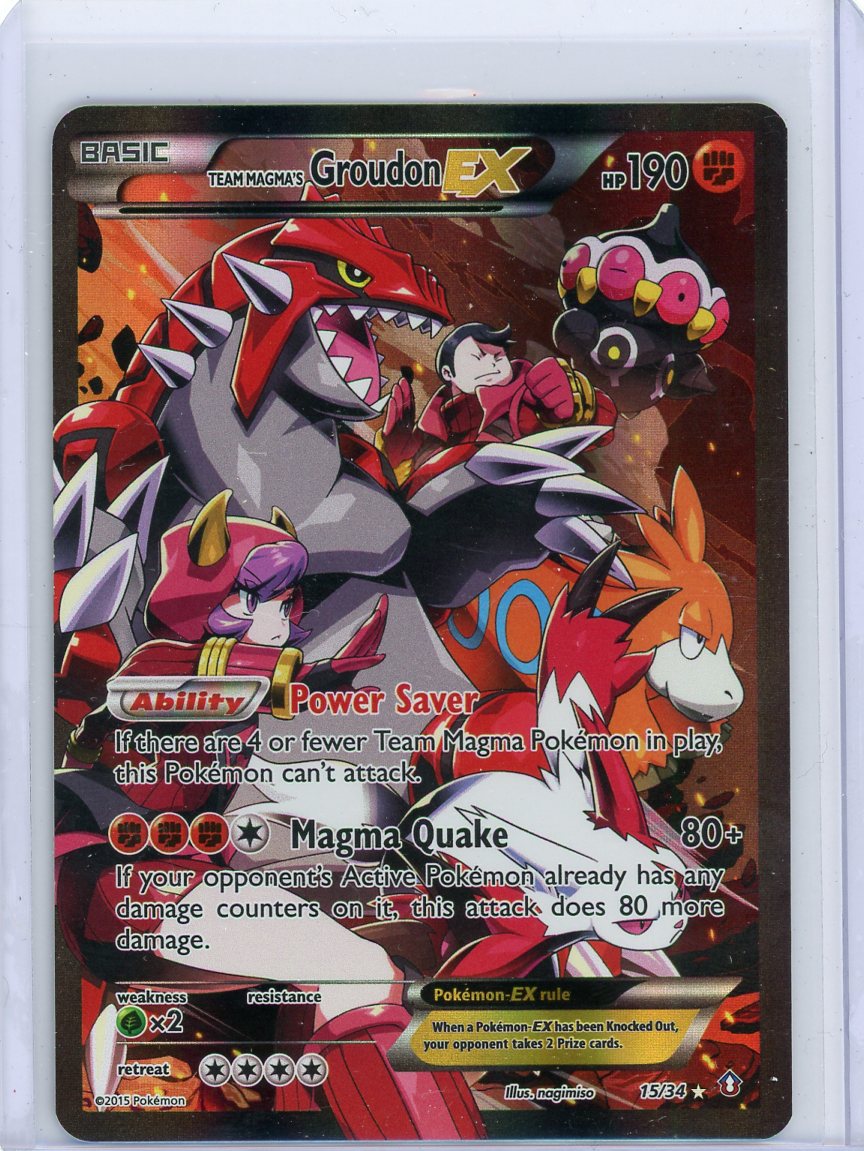 VortexRelic — Team Magma's Groudon EX Pokemon Double Crisis #15/34 MP – Official Pokemon TCG Product by VortexRelic