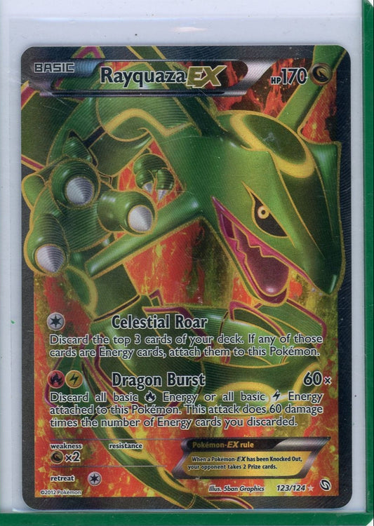 VortexRelic — Rayquaza EX Pokemon Dragons Exalted Full-Art #123/124 – Official Pokemon TCG Product by VortexRelic