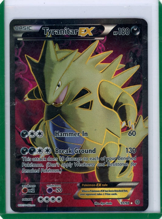 VortexRelic — Tyranitar EX Pokemon Ancient Origins Full-Art #91/98 – Official Pokemon TCG Product by VortexRelic