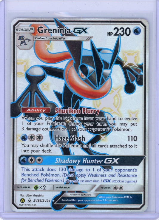 VortexRelic — Greninja GX Pokemon Hidden Fates Shiny Full-Art #SV56/SV94 – Official Pokemon TCG Product by VortexRelic