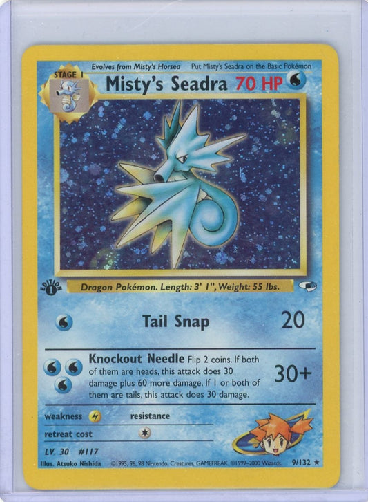 VortexRelic — Misty's Seadra Pokemon Gym Heroes 1st Edition Holo #9/132 – Official Pokemon TCG Product by VortexRelic