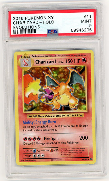VortexRelic — Charizard Pokemon XY Evolutions Holofoil #11/108 PSA 9 – Official Pokemon TCG Product by VortexRelic