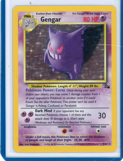 VortexRelic — Gengar 1999 Pokemon Fossil rare holo 5/62 – Official Pokemon TCG Product by VortexRelic