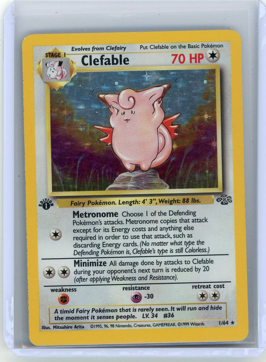 VortexRelic — Clefable 1999 Pokemon Jungle 1st Edition rare holo 1/64 – Official Pokemon TCG Product by VortexRelic