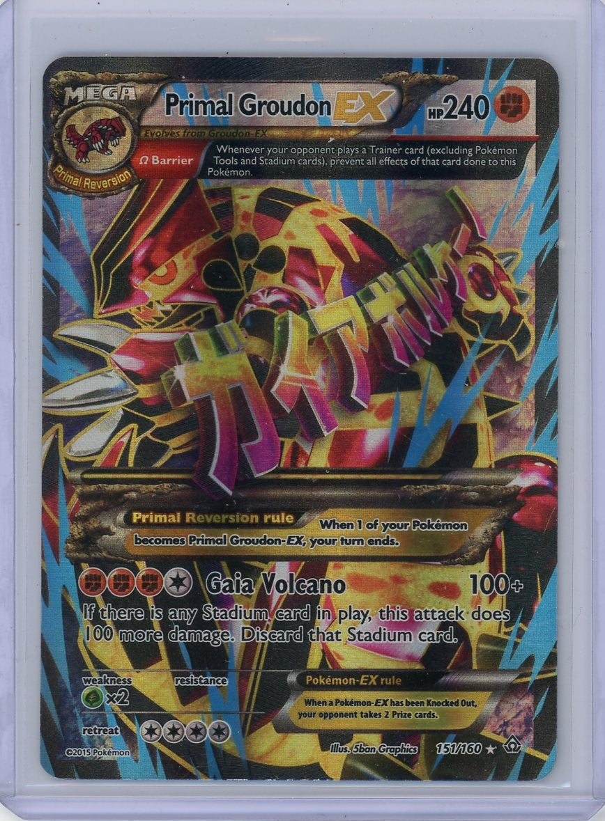 VortexRelic — Primal Groudon EX Pokemon XY Primal Clash Full-Art #151/160 (MP) – Official Pokemon TCG Product by VortexRelic