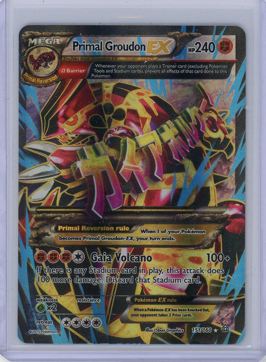VortexRelic — Primal Groudon EX Pokemon XY Primal Clash Full-Art #151/160 (MP) – Official Pokemon TCG Product by VortexRelic