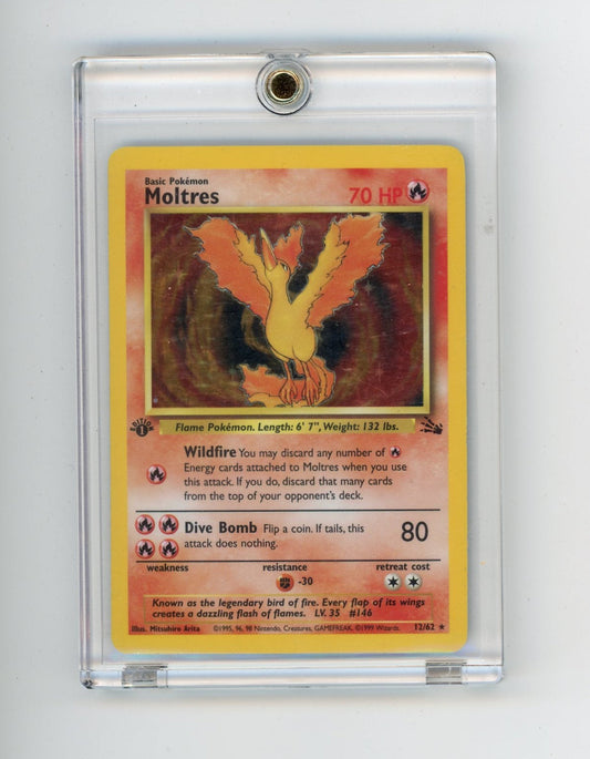 VortexRelic — Moltres Pokemon 1st Edition Fossil Holo 12/62 – Official Pokemon TCG Product by VortexRelic