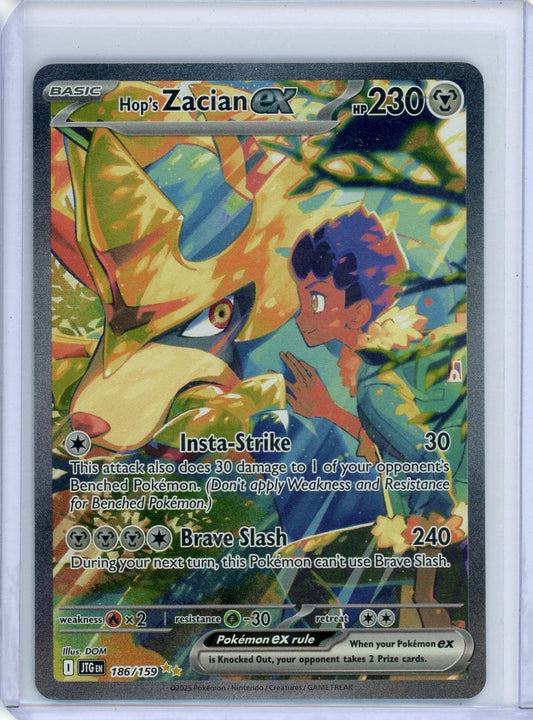 VortexRelic — Zacian ex 2023 Pokemon Journey Together Special Illustration Rare Holo #186/159 – Official Pokemon TCG Product by VortexRelic
