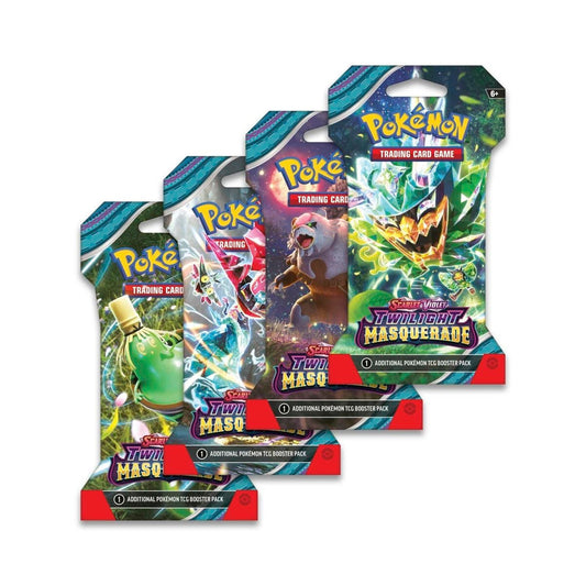 VortexRelic — Pokemon TCG Twilight Masquerade Sleeved - Booster Packs SET OF 4 – Authentic Japanese Pokemon Cards by VortexRelic