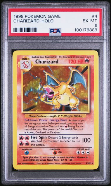 VortexRelic — Charizard 1999 Pokemon Base Set Holo #4/102 PSA 6 – Official Pokemon TCG Product by VortexRelic