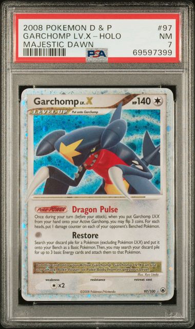 VortexRelic — Garchomp Lv.X Pokemon Diamond & Pearl Majestic Dawn Holo #97/100 PSA 7 – Official Pokemon TCG Product by VortexRelic