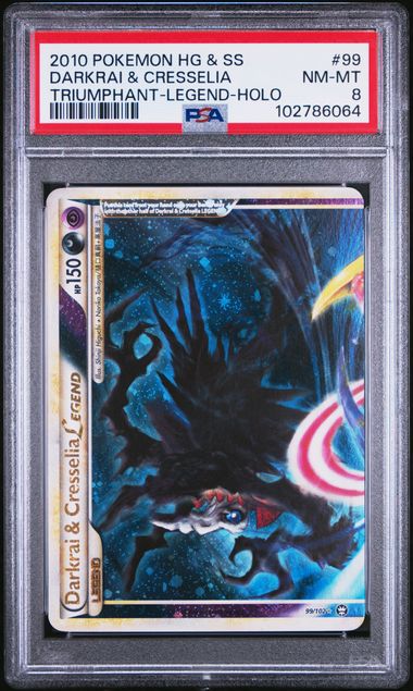 VortexRelic — Darkrai & Cresselia Legend Pokemon HG &SS Triumphant #99/102 PSA 8 (Top) – Official Pokemon TCG Product by VortexRelic